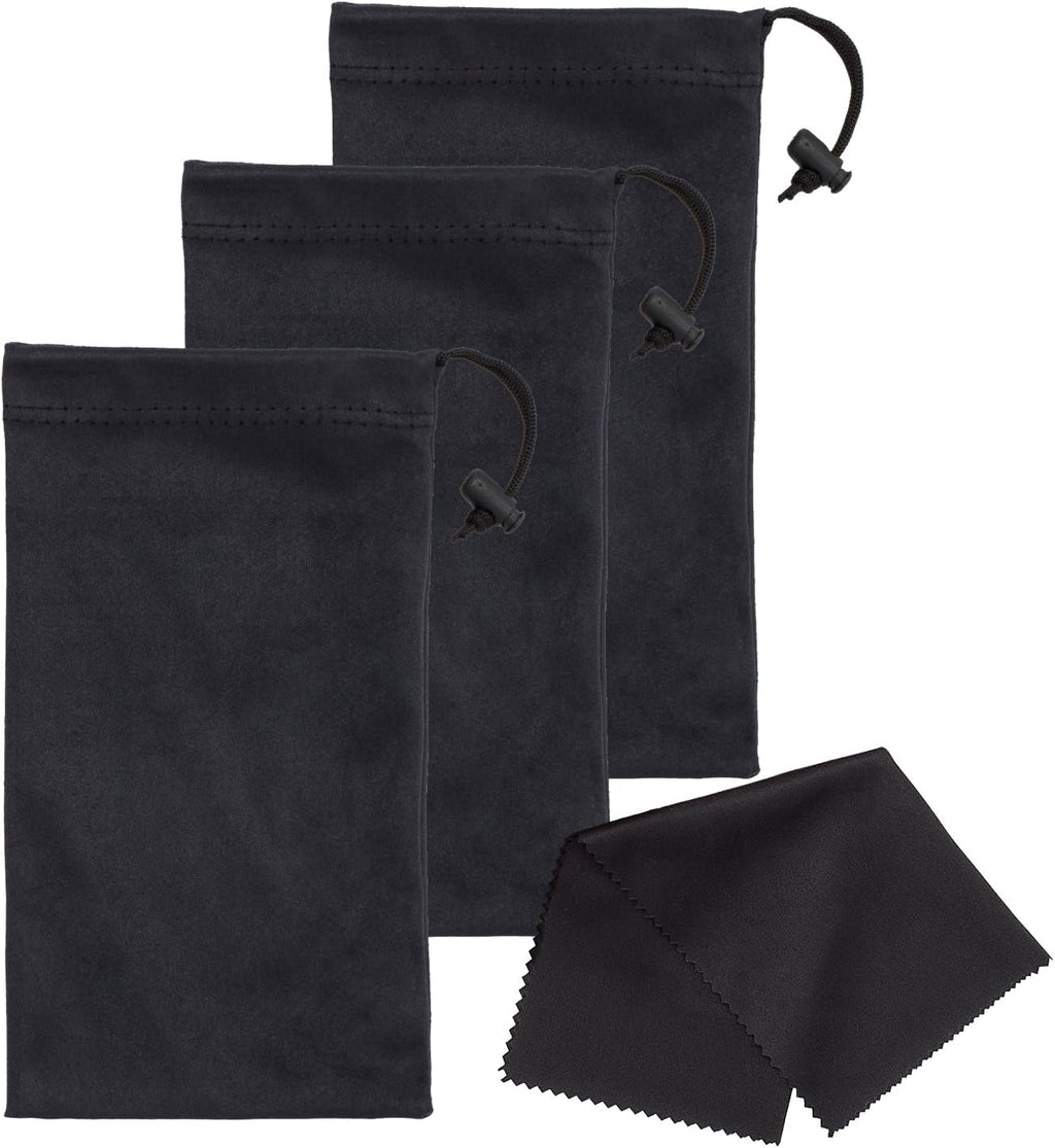 Premium Quality Microfiber Sunglasses Pouch with Spring Fastener
